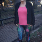Black/Green/Pink Women’s Leggings